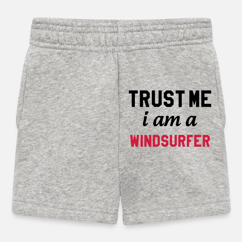 Windsurfen / Windsurfer / Windsurf / Windsurfing - Baby Shorts - Grau meliert