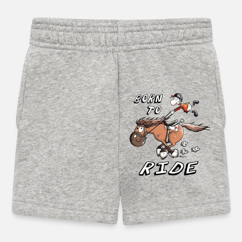 Born to Ride - Short Bébé - gris chiné