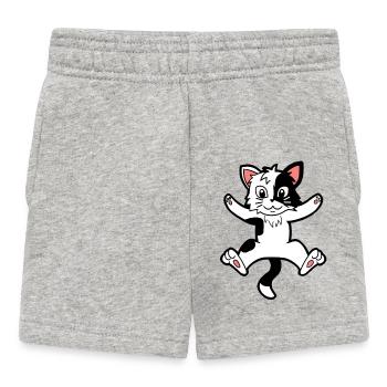 Kitten cat cats - Baby Shorts - heather grey - Front