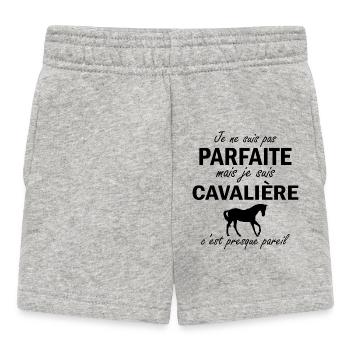 je ne suis pas parfait mais je suis cavalière ... - Short Bébé - gris chiné - Devant