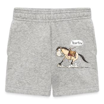 Yeah Haw Quarter Horse - Baby Shorts - heather grey - Front