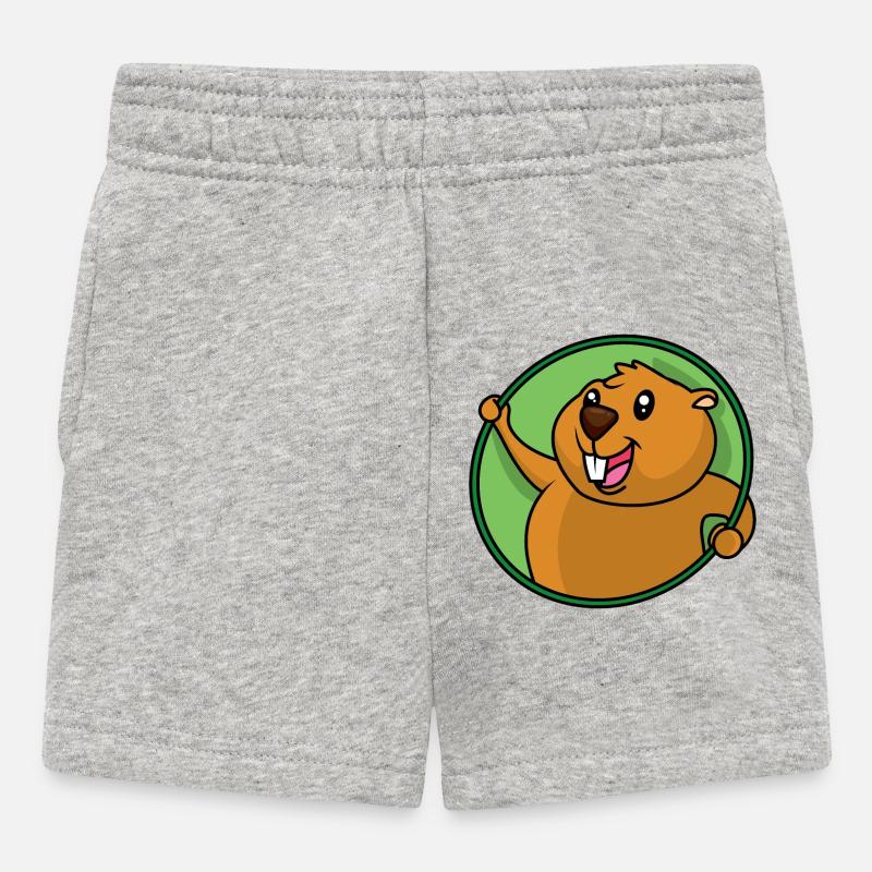 Biber - Baby Shorts - Grau meliert