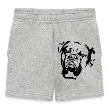 Tête Dogue de Bordeaux - Short Bébé - gris chiné - Devant