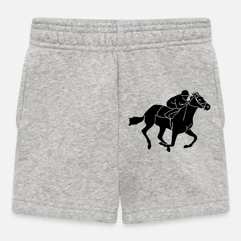Équestre - courses de galop - Short Bébé - gris chiné