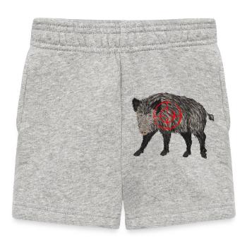 Wildschwein jäger - Baby Shorts - Grau meliert - Vorne