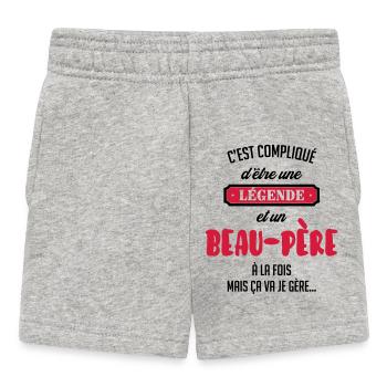 Stiefvater / Stiefmutter / Ehe / Familie - Baby Shorts - Grau meliert - Vorne