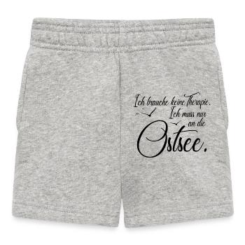 Ostsee Spruch | Ostsee Heimat | lustig - Baby Shorts - Grau meliert - Vorne