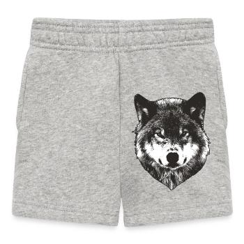 Wolf Face - Baby Shorts - Grau meliert - Vorne