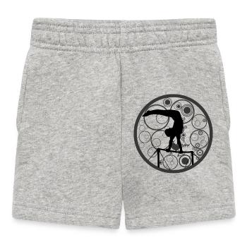 Turner | Turnen am Reck Barren - Baby Shorts - Grau meliert - Vorne