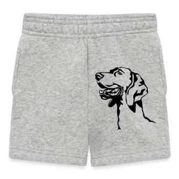 Weimaraner Kopf - Baby Shorts - Grau meliert - Vorne