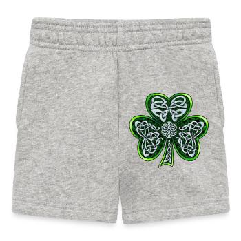 Keltisches Kleeblatt - Baby Shorts - Grau meliert - Vorne