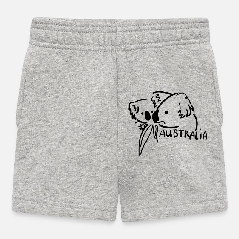 Australie - Short Bébé - gris chiné