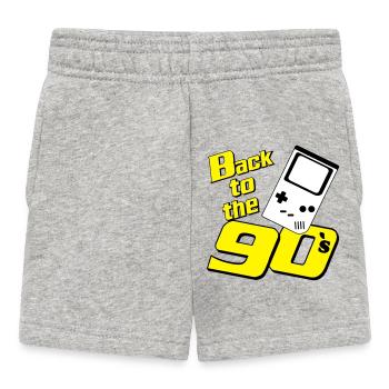 90er Party , Mottoparty , 90er Retrogame (25) - Baby Shorts - Grau meliert - Vorne