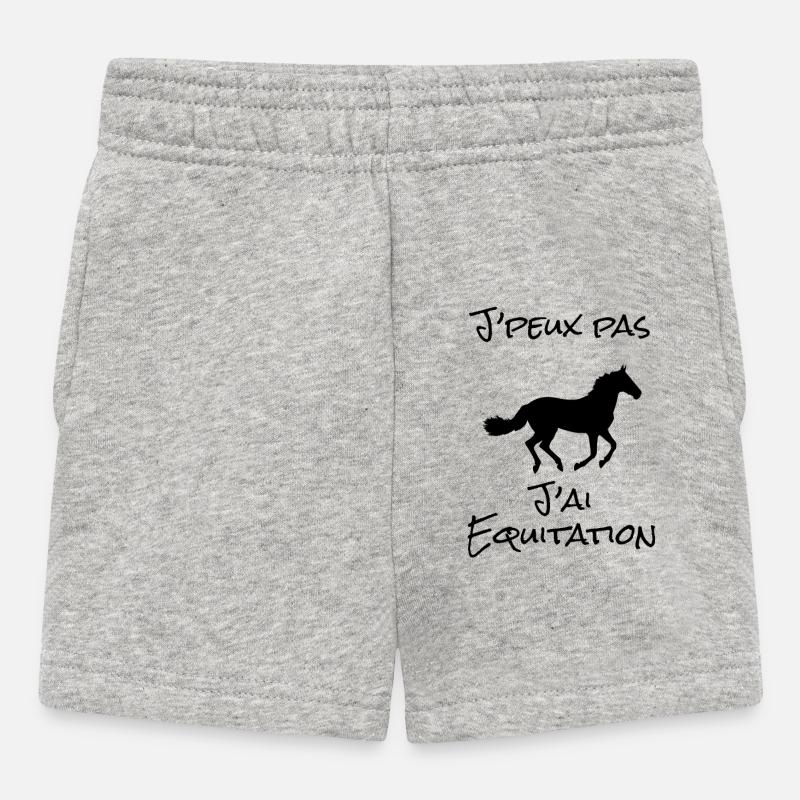 J'peux pas j'ai Equitation - Short Bébé - gris chiné