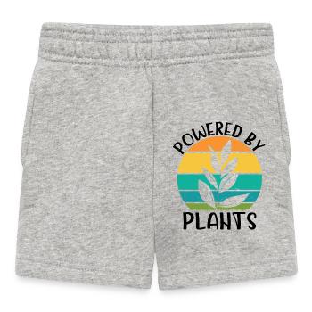 Powered by plants Vegan Vegan Vegan - Baby Shorts - heather grey - Front