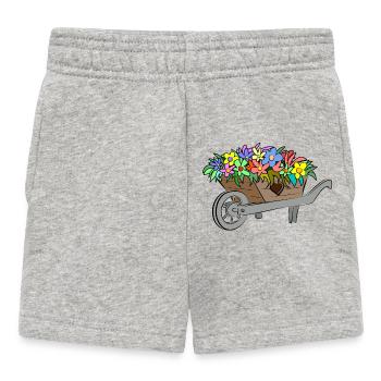 Flowers Spring - Baby Shorts - heather grey - Front