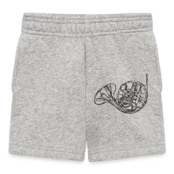 horn - Baby Shorts - heather grey - Front