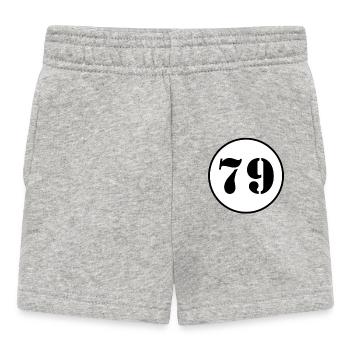NUMÉRO 79 soixante-dix-neuf cadeau d'anniversaire - Short Bébé - gris chiné - Devant