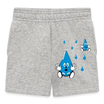 Little Water Drop Friends - Baby Shorts - heather grey - Front