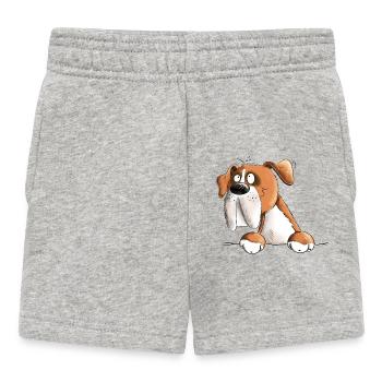 Happy Deutscher Boxer Hund - Baby Shorts - Grau meliert - Vorne
