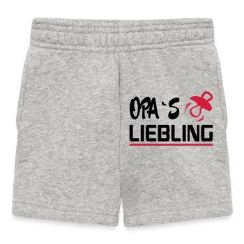 Baby Geburstag Geschenk Spruch Opas Liebling Opi - Baby Shorts - Grau meliert - Vorne