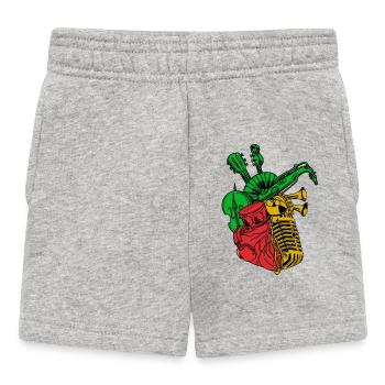 Reggae Reggae Music Reggaeton Jamaica Jam Music - Baby Shorts - heather grey - Front
