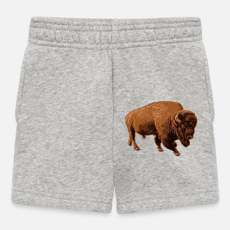 Bison - Baby Shorts - Grau meliert