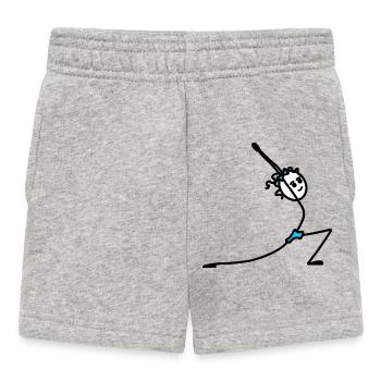 yoga exercise sun salutation - Baby Shorts - heather grey - Front