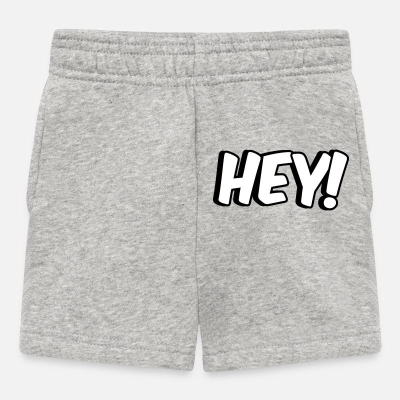 Hey Comic design - Baby Shorts - heather grey