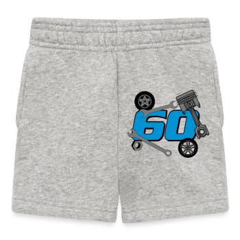 60th birthday, screwdriver ./+ - Baby Shorts - heather grey - Front