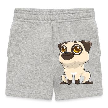 Mignon carlin aux grands yeux - Short Bébé - gris chiné - Devant