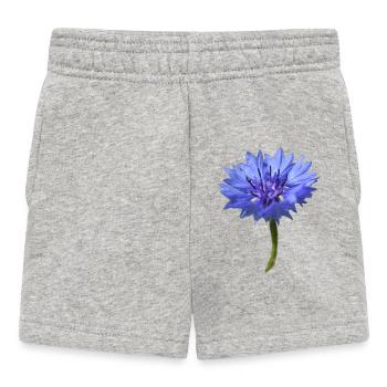 Blaue Kornblume - Baby Shorts - Grau meliert - Vorne