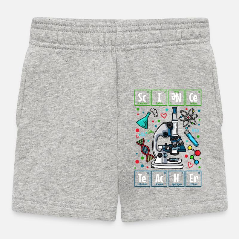 Professeur de chimie physique biologie enseignant - Short Bébé - gris chiné