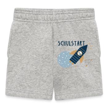 Schulstart Rakete 1a - Baby Shorts - Grau meliert - Vorne