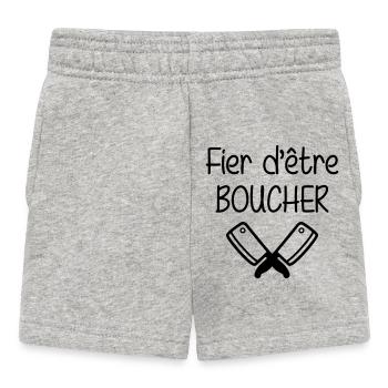 Fier d'être boucher - Short Bébé - gris chiné - Devant