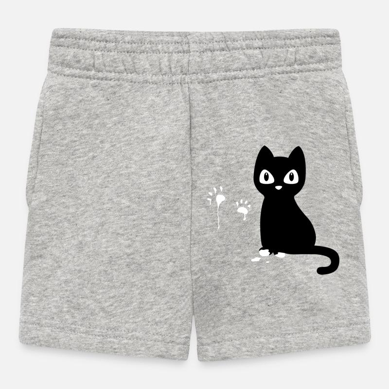 Katze mit farbigen Pfoten - Short Bébé - gris chiné
