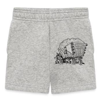 0956 Sattelzug SAND - Baby Shorts - Grau meliert - Vorne