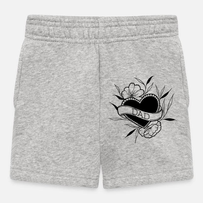 Papa - Short Bébé - gris chiné