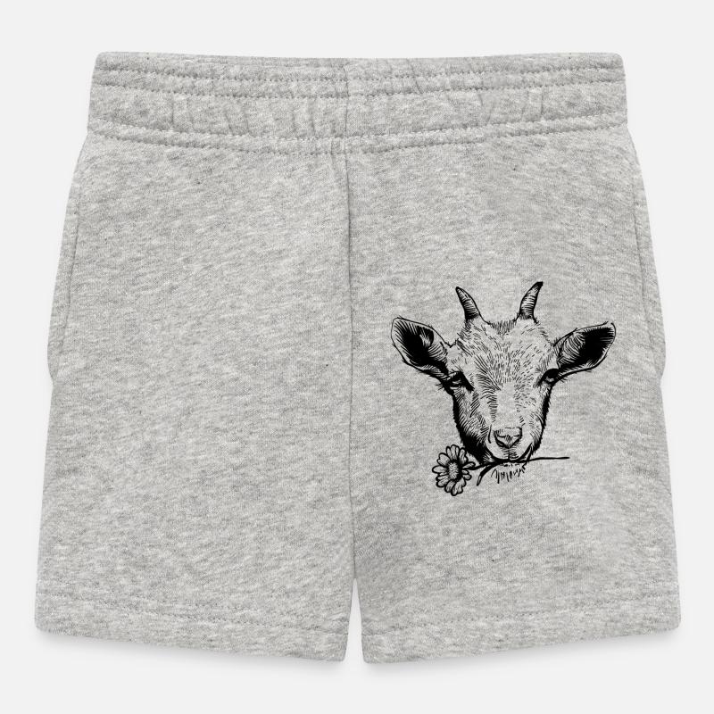 Chèvre - Short Bébé - gris chiné