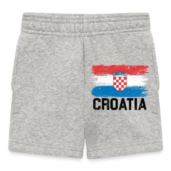 Kroatien Flagge - Baby Shorts - Grau meliert - Vorne