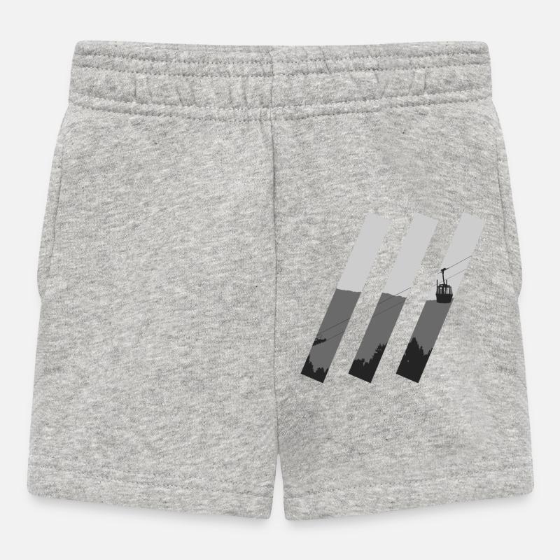 Entailles de gondole - Short Bébé - gris chiné