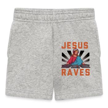 Jesus Raves – Le DJ au rythme divin - Short Bébé - gris chiné - Devant