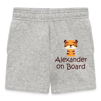Alexander on board - Baby Shorts - Grau meliert - Vorne