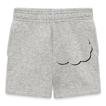 speech balloon | halbe Sprechblase | Wolke | Cloud - Baby Shorts - Grau meliert - Vorne