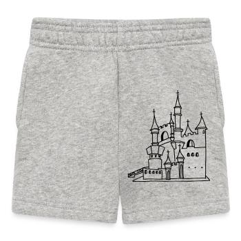 Schloss - Baby Shorts - Grau meliert - Vorne