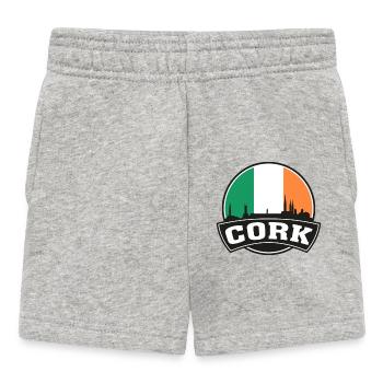 Cork Irlande Skyline Voyage Souvenir Drapeau Irlandais - Short Bébé - gris chiné - Devant