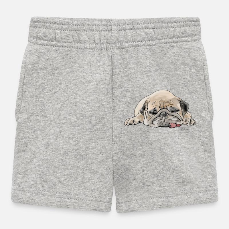 Carlins vadrouilles Wauwau - Short Bébé - gris chiné