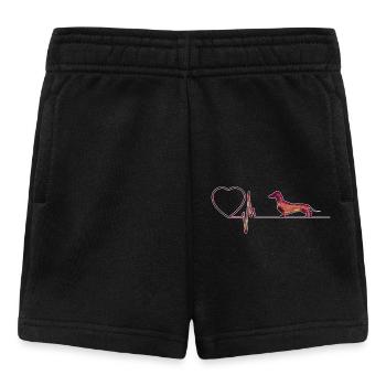 Ich liebe Dackel - Baby Shorts - Schwarz - Vorne