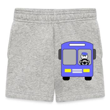 School bus Bus for children after school - Baby Shorts - heather grey - Front