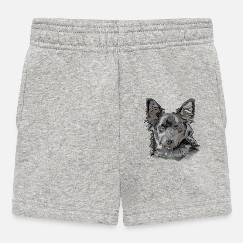 Berger australien - Short Bébé - gris chiné